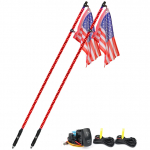 Twister Series LED Flag 5Ft, Red, Pc2