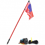 Twister Series LED Flag 5Ft, Red, Pc1