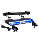 Chaser Series LED Visor Strobe Light, White/Blue